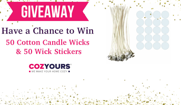 50 Cotton Candle Wicks & 50 Wick Stickers Giveaway