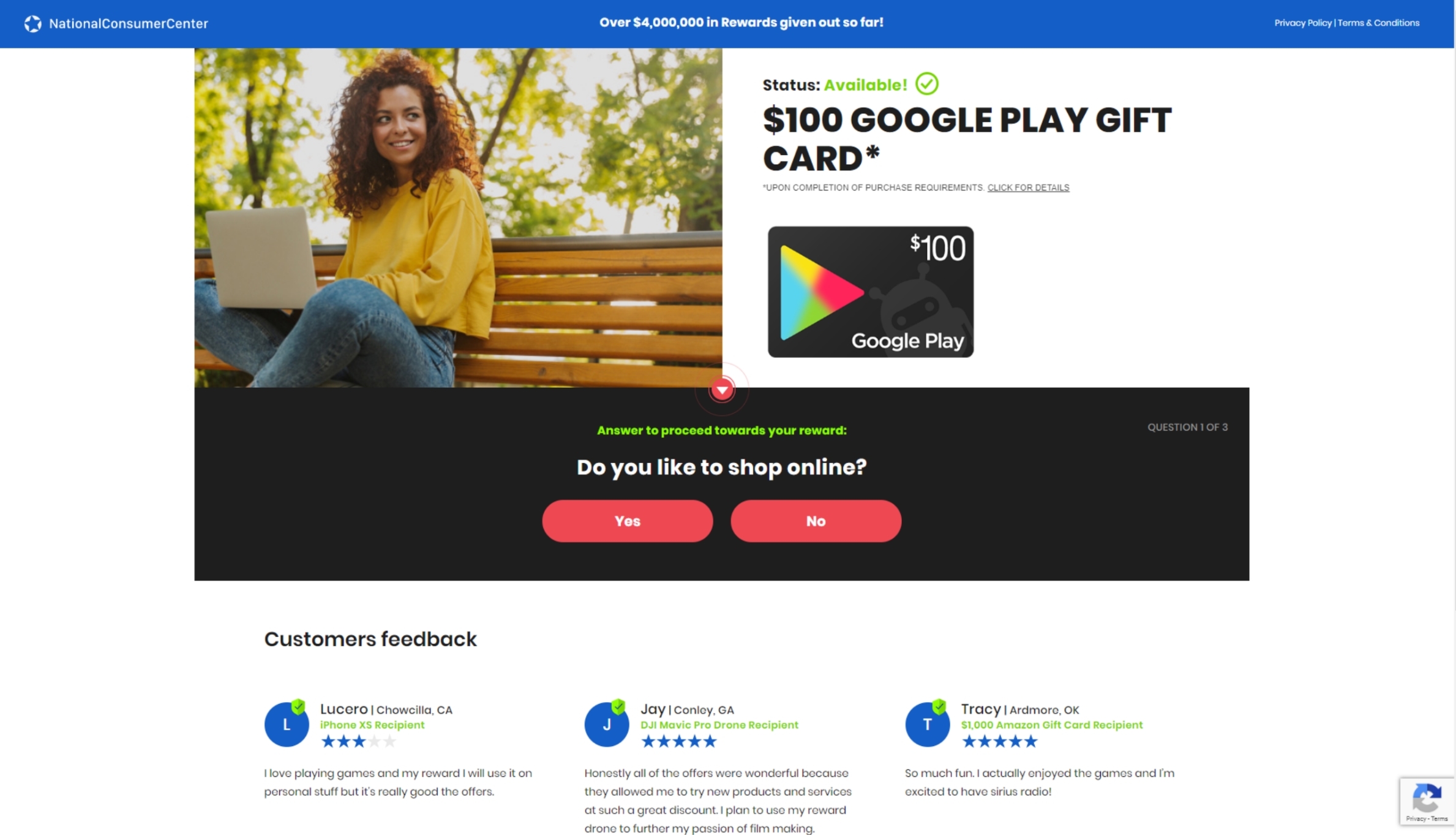 Get a $100 Google Play Gift Card Giveaway