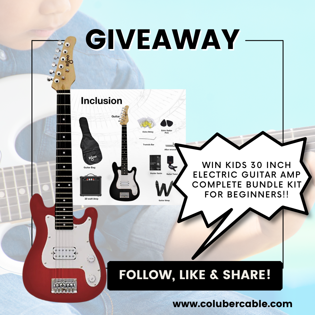 Kids 30 Inch Electric Guitar Amp Complete Bundle Kit For Beginners! Giveaway