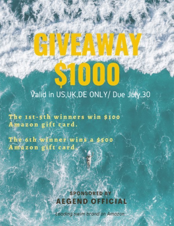 Aegend Official $1000 Gift Cards Giveaway In July Giveaway