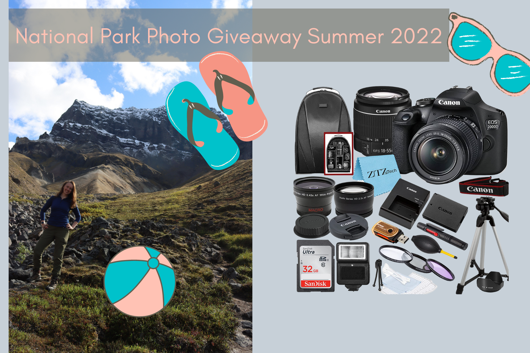 Canon Rebel T7 DSLR Camera and Accessory Pack Giveaway