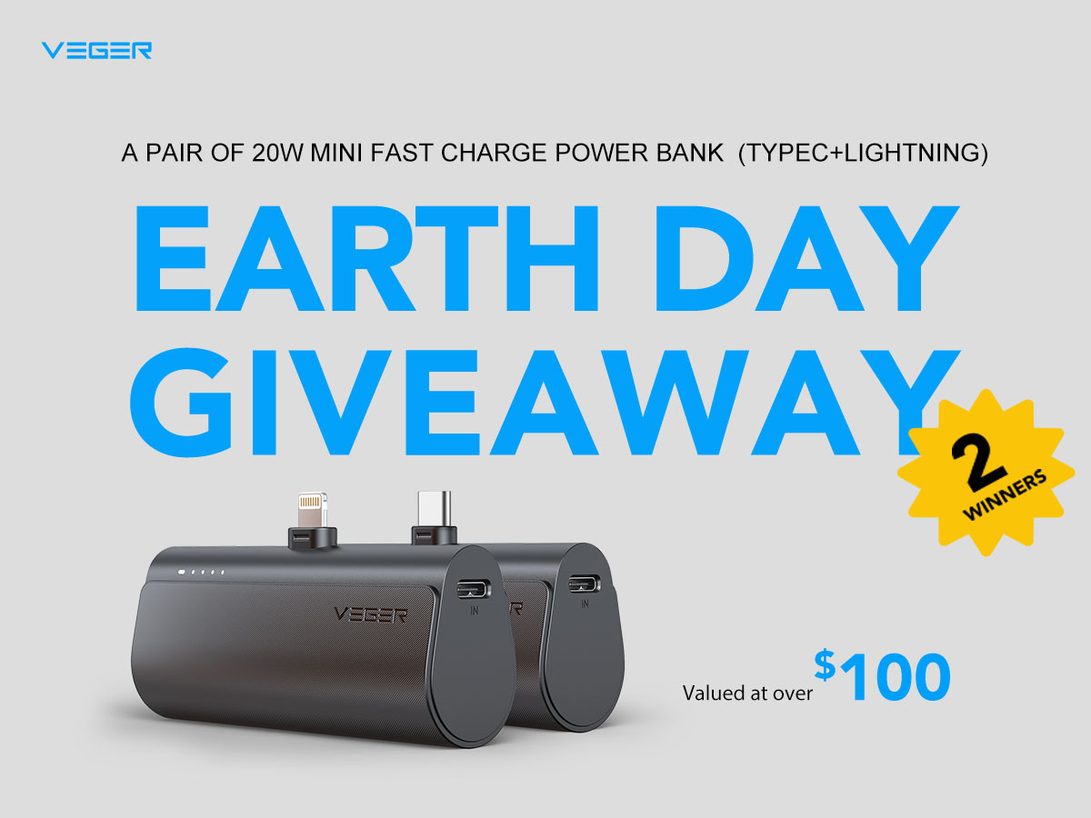 Built-in Connector Mini Fast Charging Power Banks Giveaway