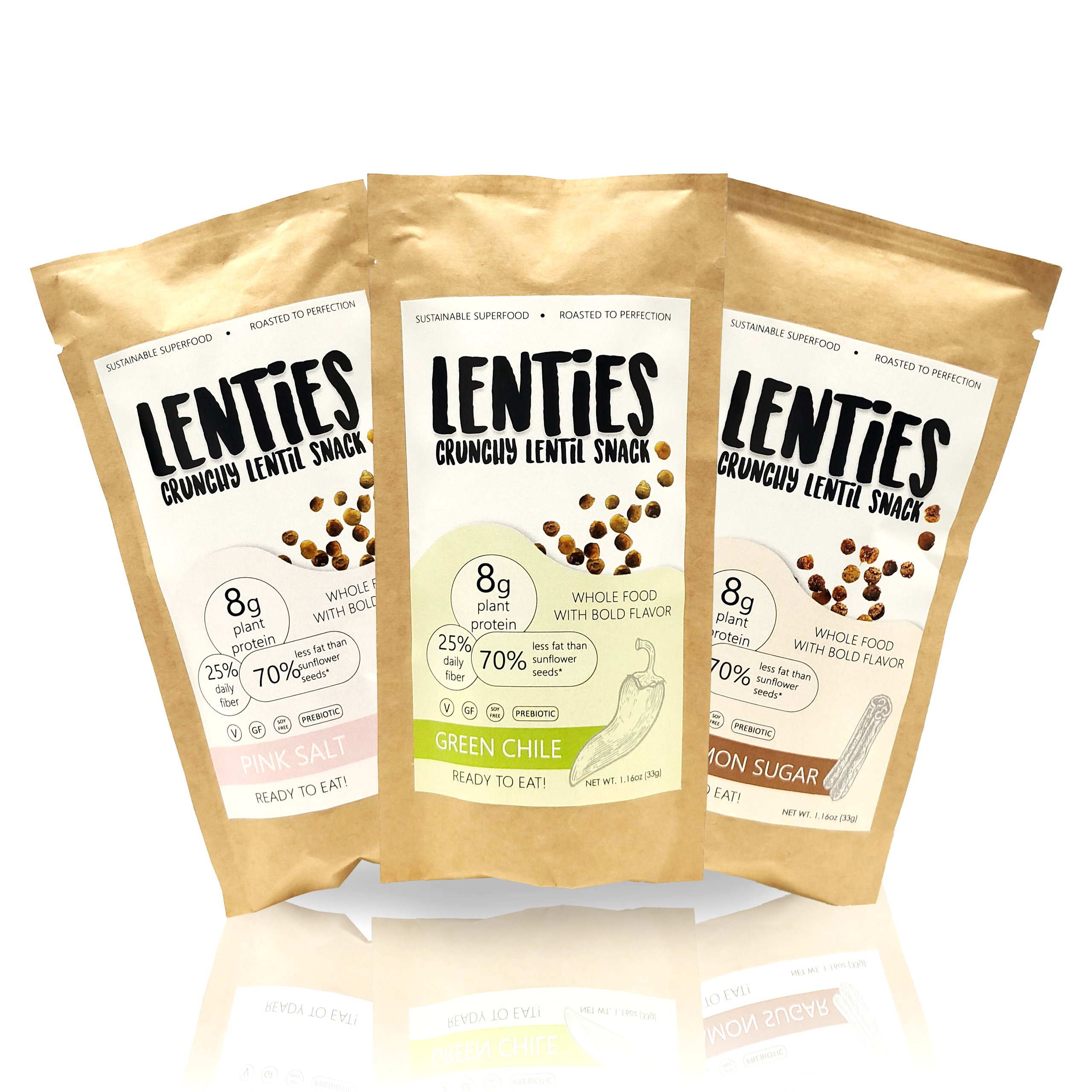 6-Pack of Lenties Crunchy Lentil Snacks, T-Shirt, and Bumper Sticker Giveaway