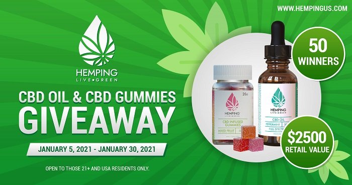 $30CBD Oil + $20 CBD Gummies Giveaway