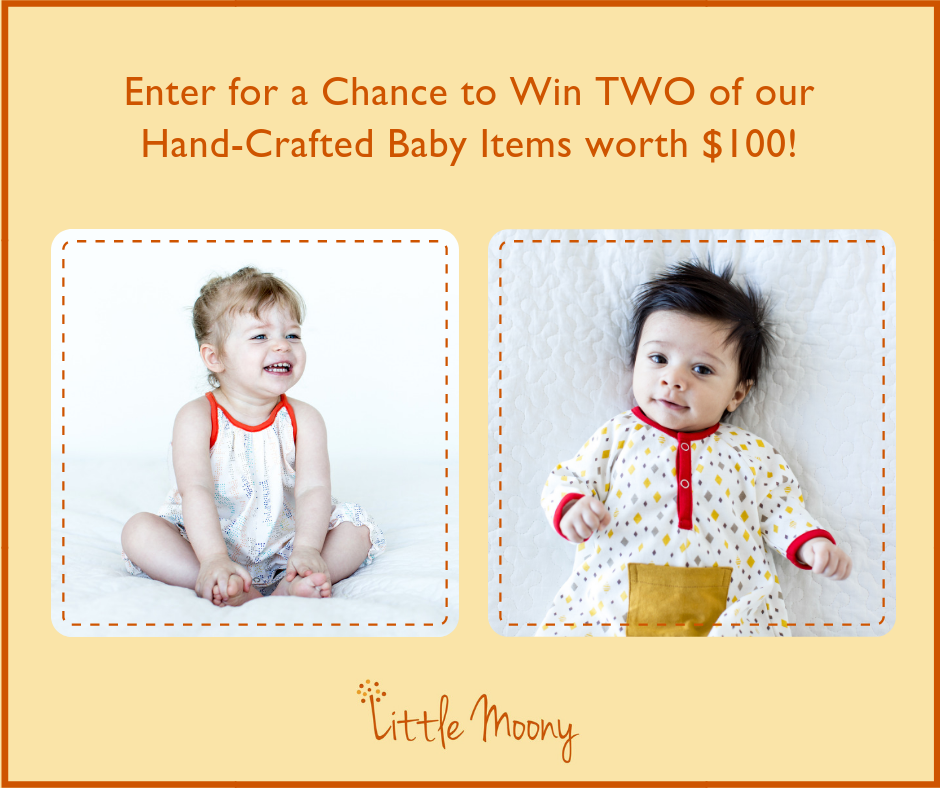 TWO Little Moony Hand-Crafted Designer Baby Items worth $100 Giveaway