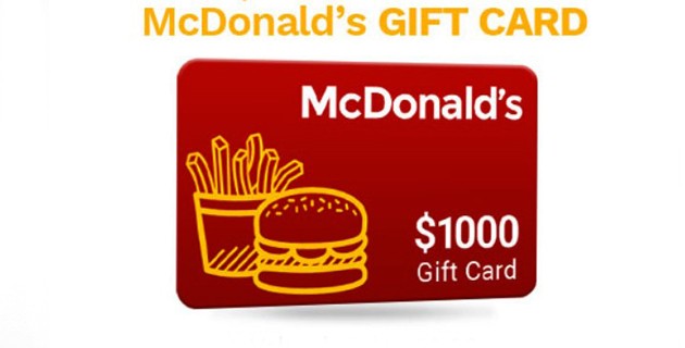 McDonald’s Gift Card Giveaway