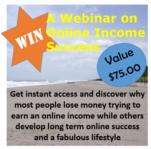 A Webinar on Online Income Success. Giveaway