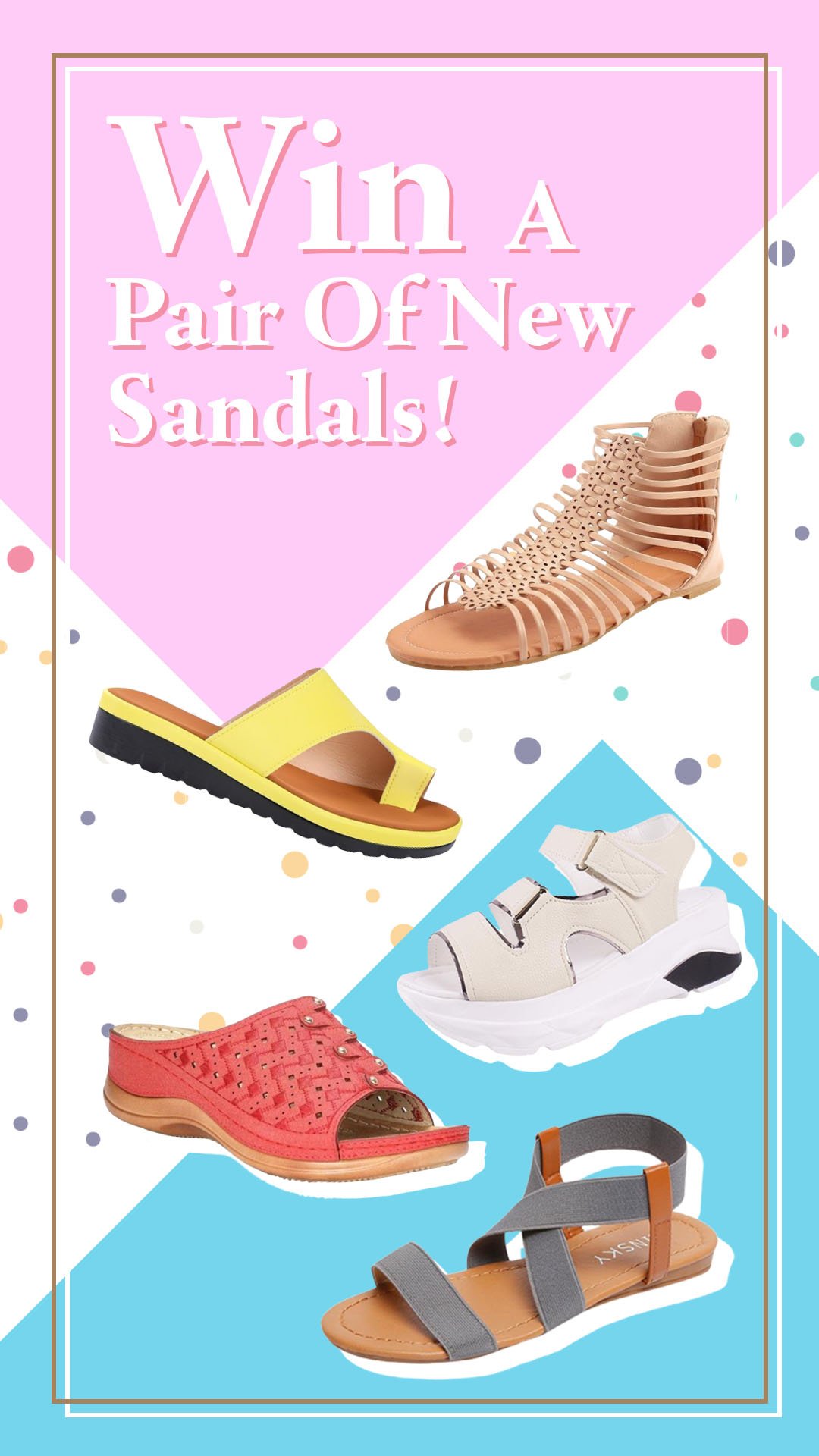 Pair Of Brand New Sandals Giveaway