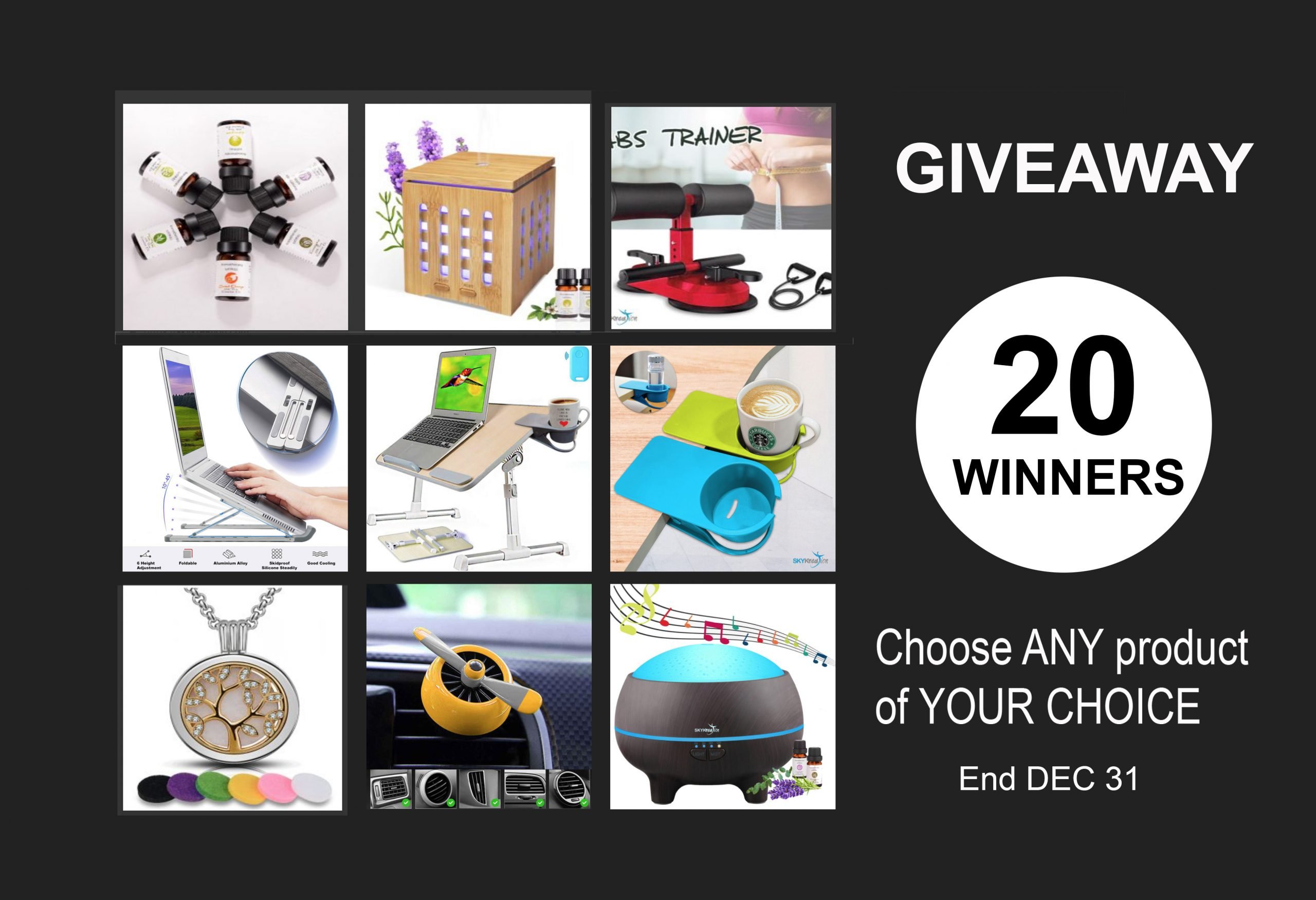 choose ANY product of YOUR CHOICE from our website Giveaway