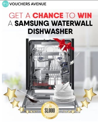 Samsung waterfall dishwasher Giveaway