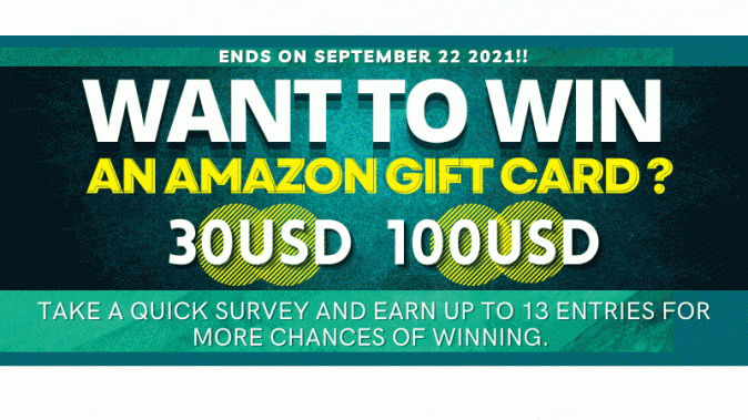 Amazon Gift Card worth $30 or $100 Giveaway