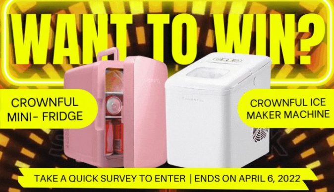 Crownful Mini Fridge or Ice Maker Machine Giveaway