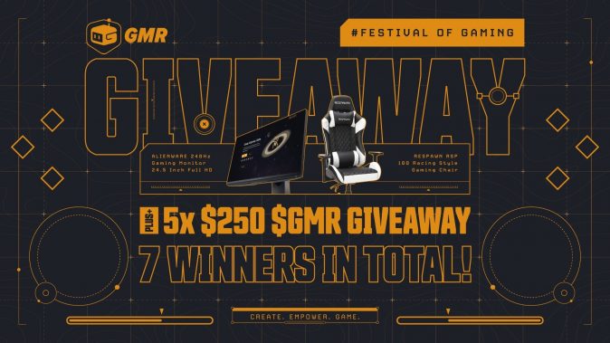 Gaming Chair, Monitor, & 5x $250 of $GMR Giveaway