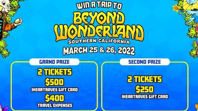 iHeartraves Beyond Wonderland Social-2022 Giveaway