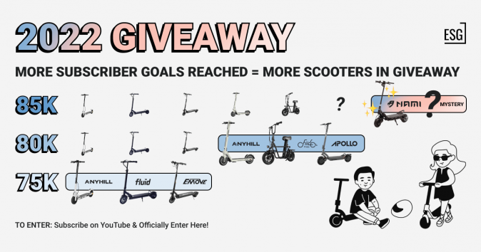 EIGHT Electric Scooters to Random YouTube Subscribers Giveaway