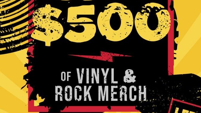 $500 in FREE authentic, licensed, Rock Music Merchandise Giveaway