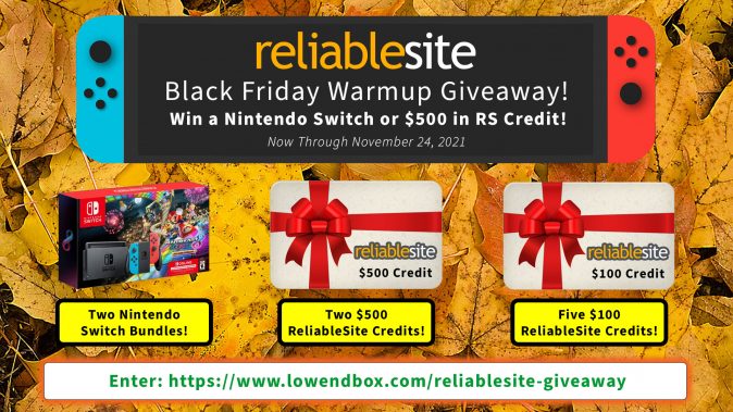 Nintendo Switch Black Friday Warmup Giveaway