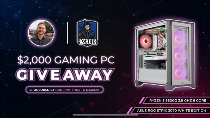 $2,000 Gaming/Streaming PC with RTX 3070 ASUS Strix White Edition Giveaway
