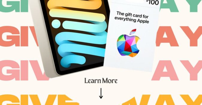 Apple iPad and $100 Apple Gift Card Giveaway