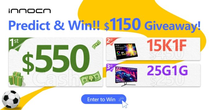 INNOCN WORLD CUP $1150 GIVEAWAY