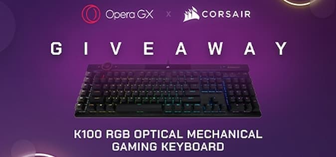 Corsair K100 RGB Optical-Mechanical Gaming Keyboard Giveaway