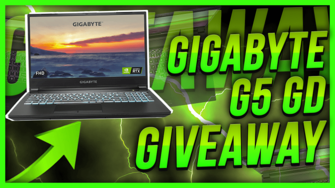 GIGABYTE G5 GD Gaming Laptop or $800 Cash Giveaway