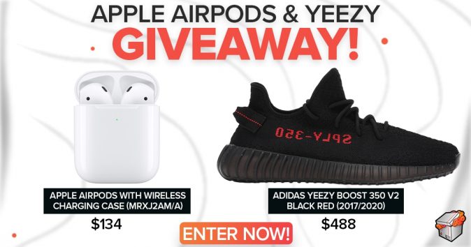 Airpods Yeezy Boost 350 V2 BLACK RED Giveaway