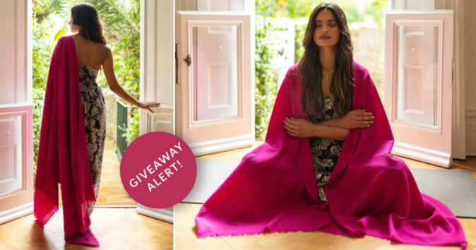 likemary Kasa Blanket Scarf in Fuchsia Pink Giveaway