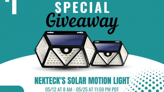 NEKTECK’S Solar Motion Light Giveaway