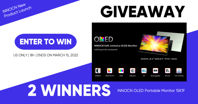 INNOCN OLED FHD Portable Monitor 15K1F Giveaway