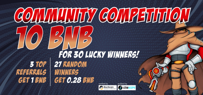 10 BNB for 30 lucky winners Giveaway