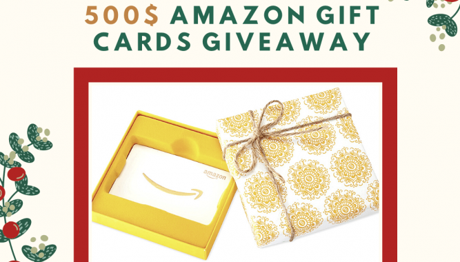 $500 Amazon Gift Cards Giveaway