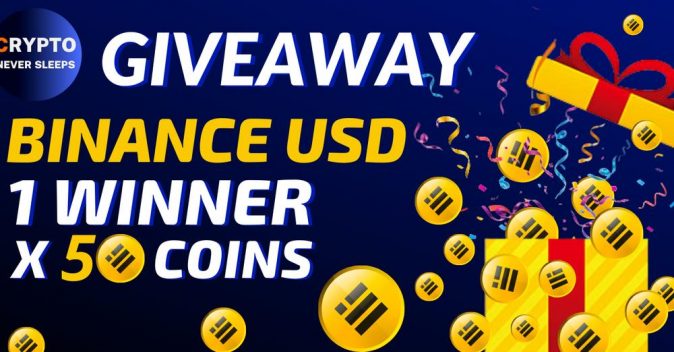 Weekly 50 BINANCE USD COINS! BUSD TOKENS GIVEAWAY