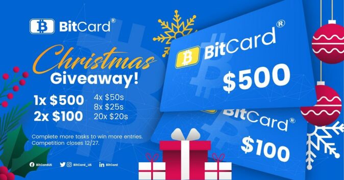 $1500 Bitcoin Gift Card Giveaway