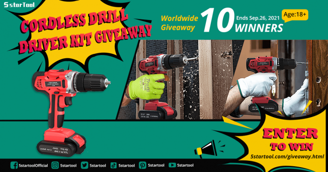 5STARTOOL Drill Driver Kit Giveaway