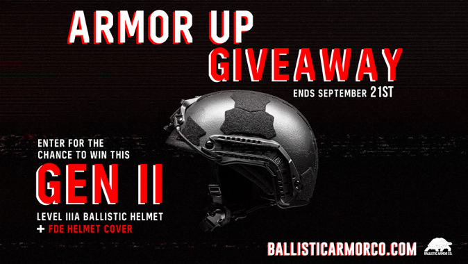 Ballistic Armor Gen 2 Helmet Giveaway