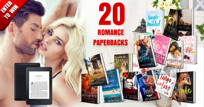 Amazon Kindle Paperwhite + 20 Romance Paperbacks Giveaway